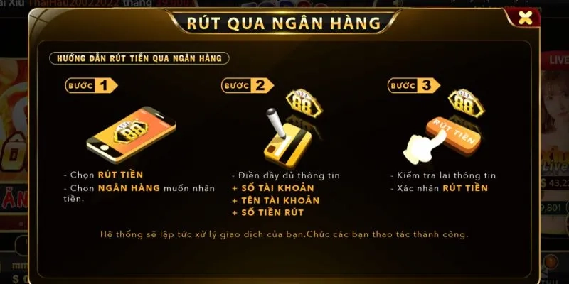 Chi tiết bước thực hiện rút tiền chuẩn xác, siêu đơn giản