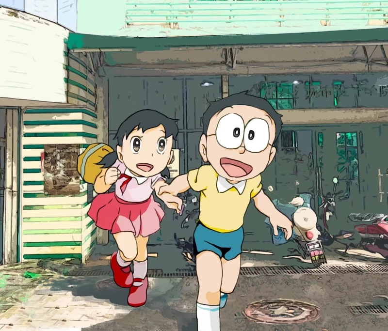 Khoảnh khắc ngọt ngào của nobita x shizuka khiến fan thích thú.