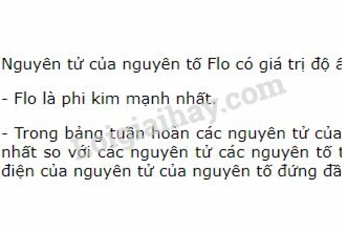 Nguyên tố có độ âm điện lớn nhất và những điều cần biết