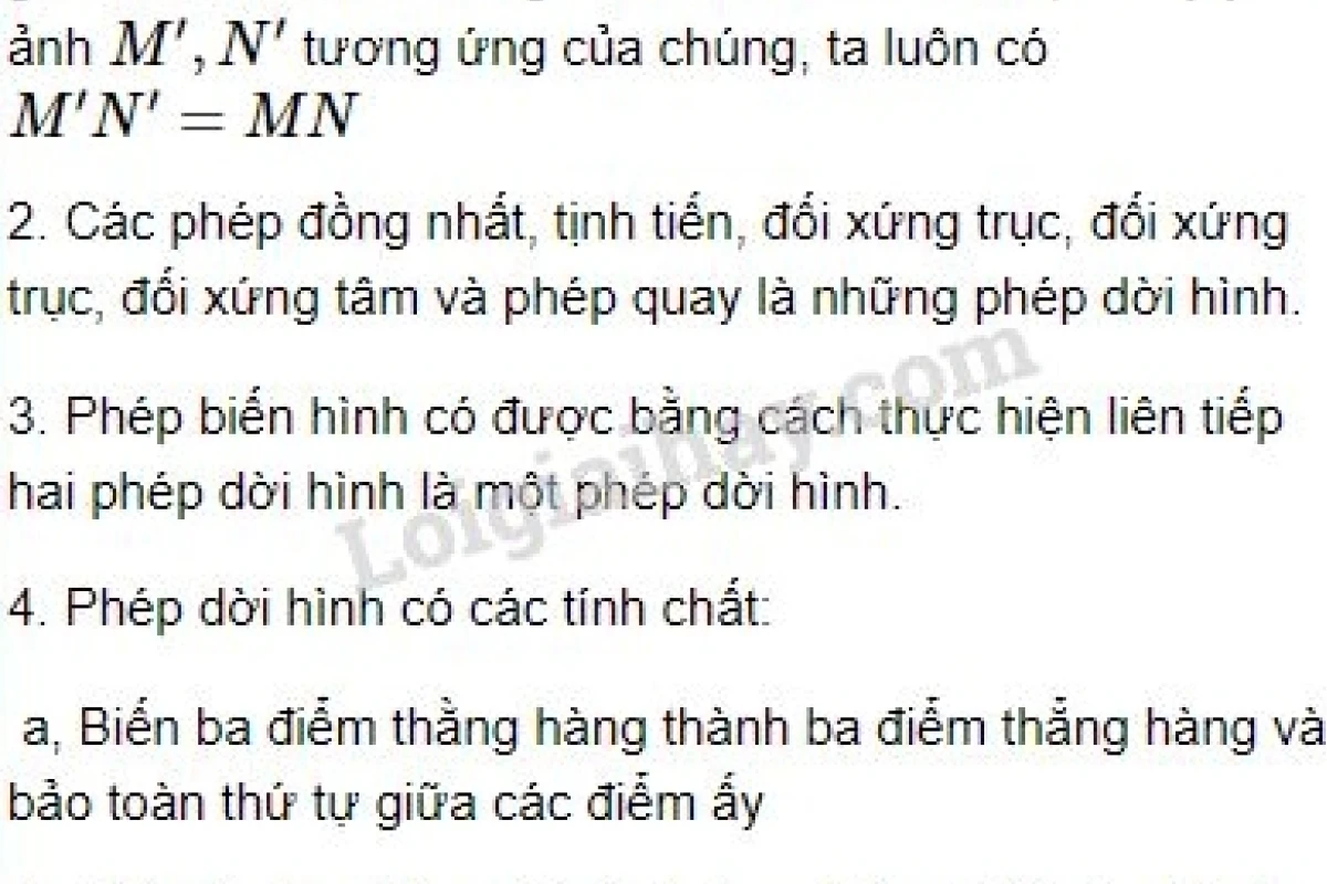 Phép Dời Hình Là Gì? Khám Phá Chi Tiết Lý Thuyết Và Bài Tập Toán 11