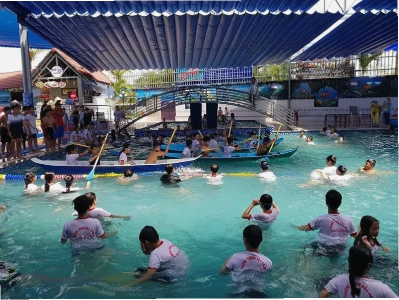 Các trò chơi hấp dẫn tại Công viên nước Rio Long An