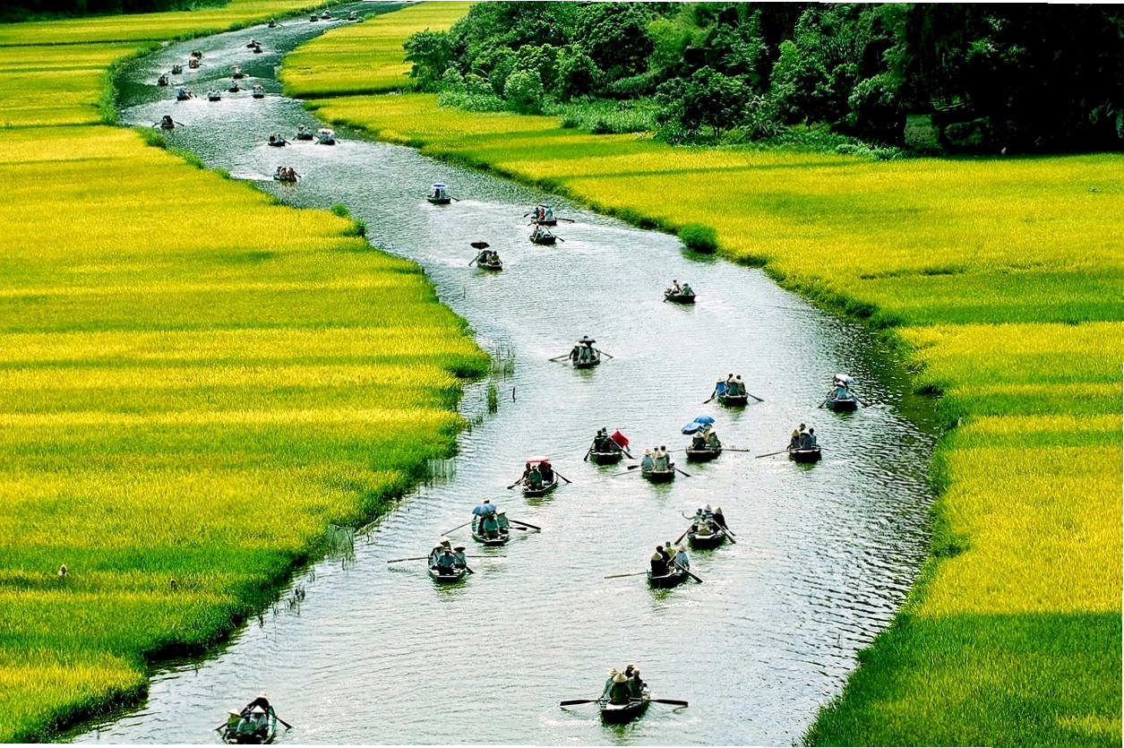 Cảnh sinh hoạt đời thường của người dân vùng quê, tái hiện chân thực ảnh quê hương.