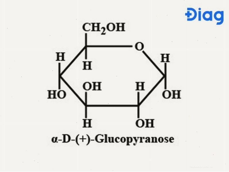 Cấu trúc dạng vòng pyranose của glucozơ