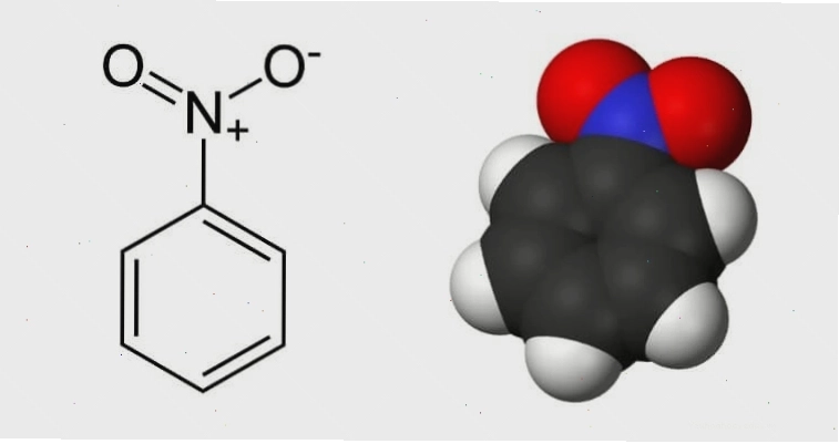 Cấu trúc hóa học của nitrobenzen