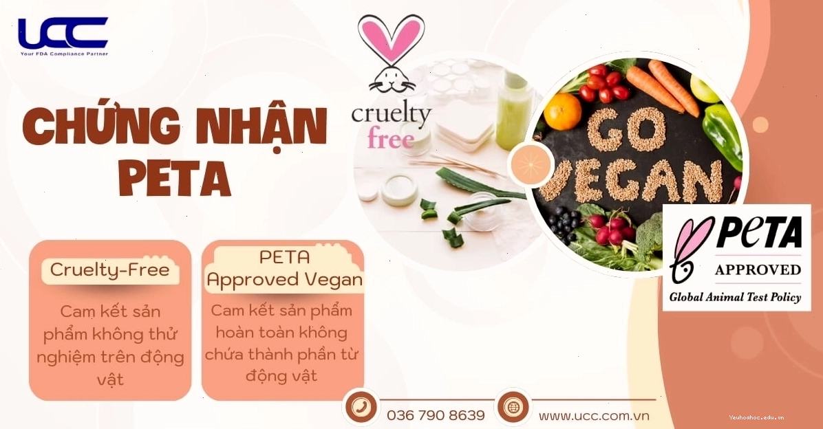 Giấy chứng nhận PETA Approved Vegan cho sản phẩm