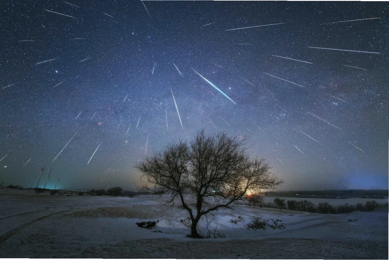 Hình ảnh minh họa mưa sao băng Geminids