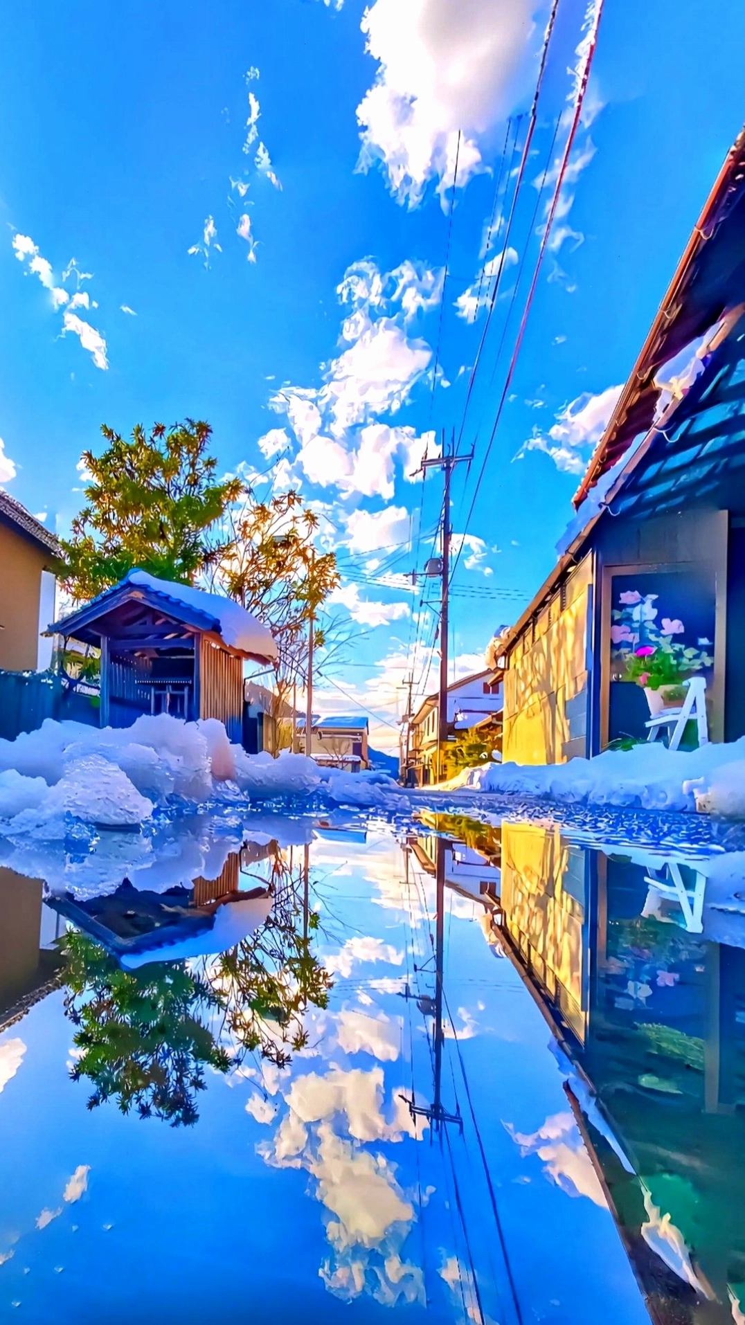 Hình nền bầu trời đêm 4K với hiệu ứng ánh sáng lung linh