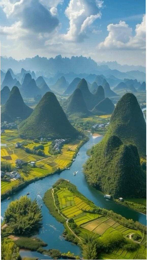 Hình nền dòng sông uốn lượn qua thung lũng núi