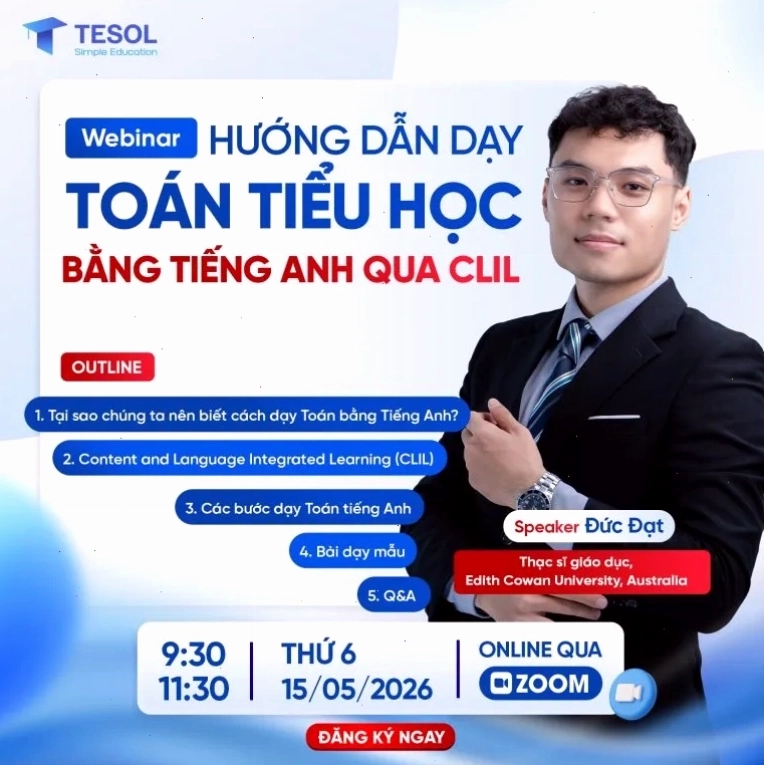 Hướng dẫn dạy Toán tiểu học bằng Tiếng Anh qua CLIL