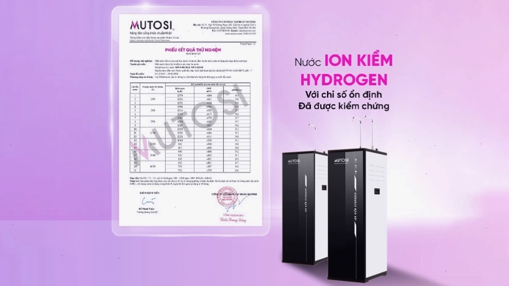 Khám Phá Máy Lọc Nước Ion Kiềm Hydrogen Mutosi Thế Hệ Mới