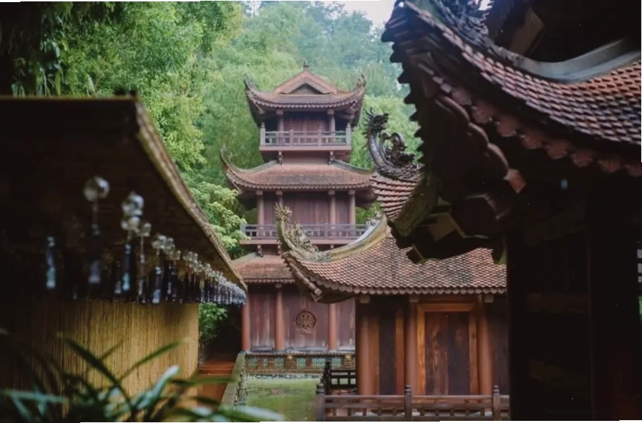 Không gian yên bình tại chùa Địa Tạng Phi Lai Tự