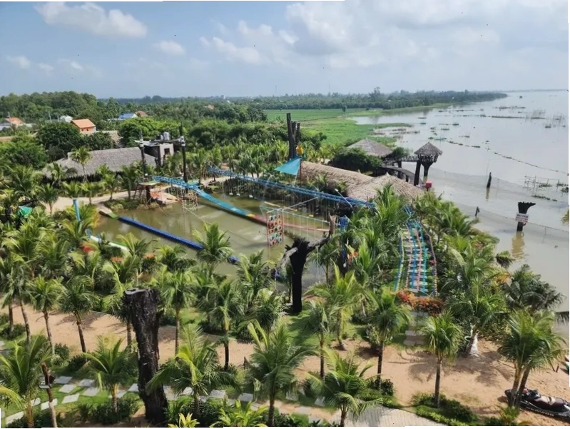 Không gian yên bình tại khu du lịch sinh thái Cồn Én, An Giang