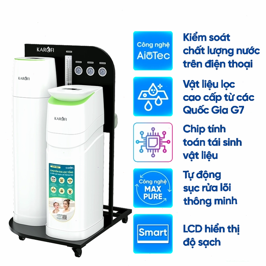 Lọc nước tổng đầu nguồn cao cấp Karofi KTF 888