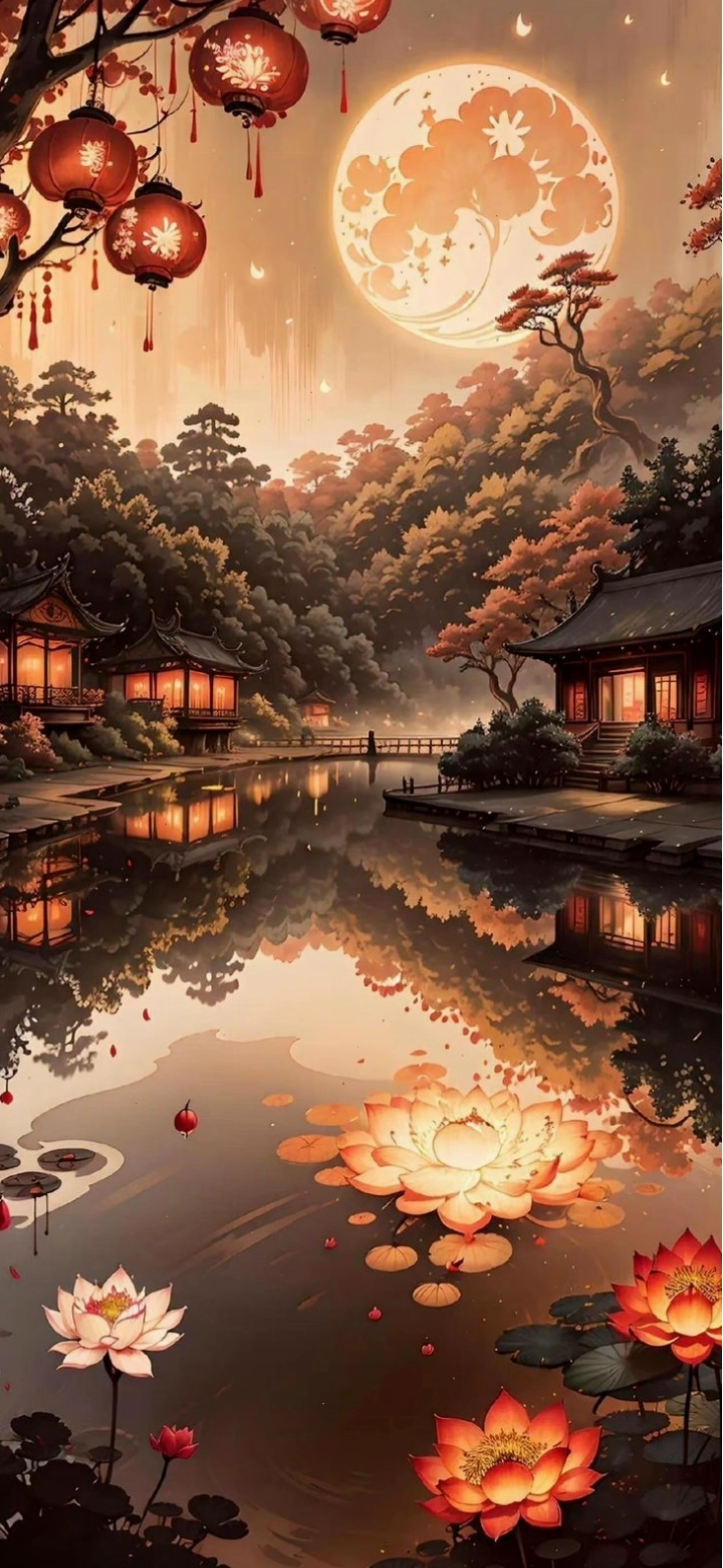 Mẫu hình nền hoa mẫu đơn 4K cho điện thoại, mang vẻ đẹp cổ điển