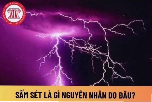 Minh họa cảnh sấm sét đánh xuống đất