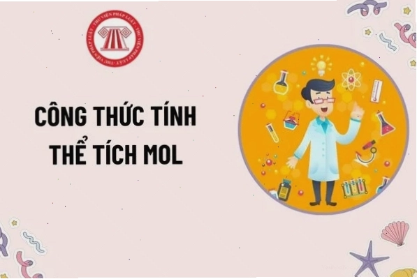 Minh họa công thức tính thể tích mol của chất khí