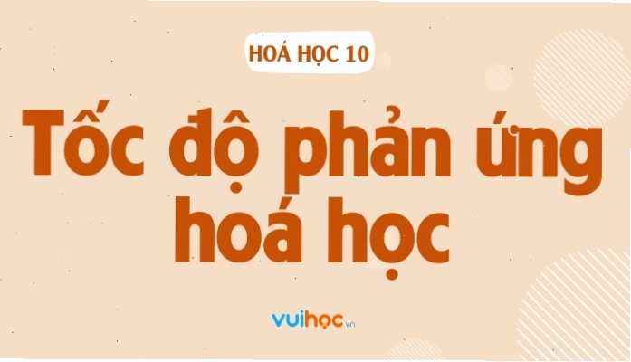 Minh họa tốc độ phản ứng hóa học