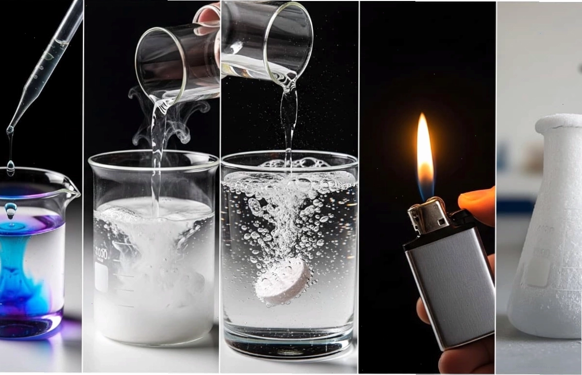 Năm dấu hiệu nhận biết phản ứng hóa học
