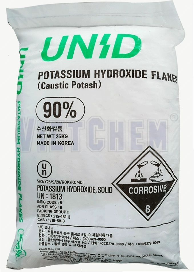 Potassium hydroxide KOH là một bazơ mạnh