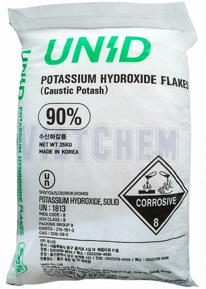 Potassium hydroxide KOH là một bazơ mạnh, liên quan đến các nguyên tố kim loại và phi kim