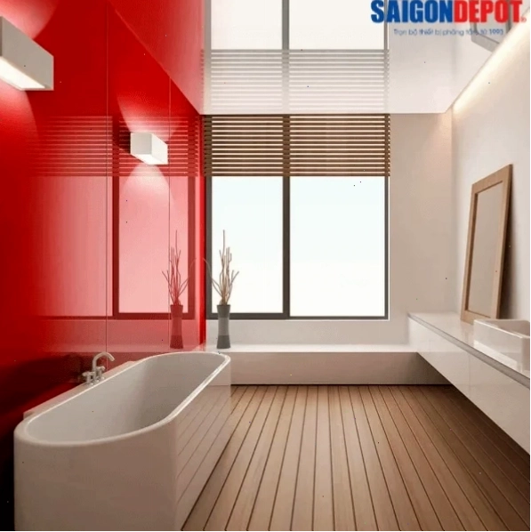 Tủ bếp cánh nhựa acrylic với bề mặt bóng gương sang trọng
