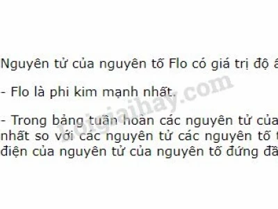 Nguyên tố có độ âm điện lớn nhất và những điều cần biết