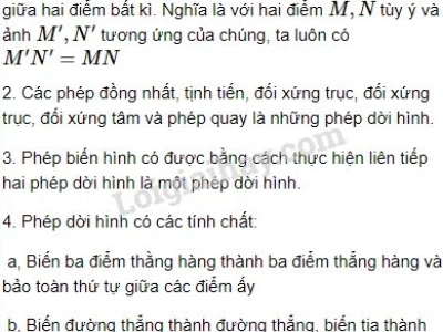 Phép Dời Hình Là Gì? Khám Phá Chi Tiết Lý Thuyết Và Bài Tập Toán 11