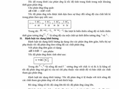 Tìm hiểu cách tính tốc độ trung bình của phản ứng hóa học