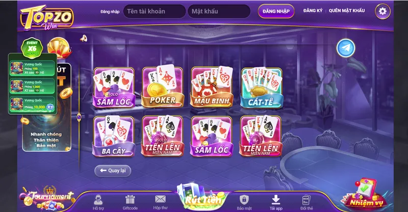 Những Tính Năng Độc Đáo của Game Bài Topzo 